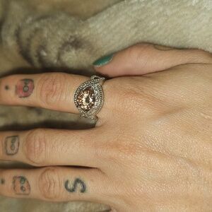 Crystal gemstone ring